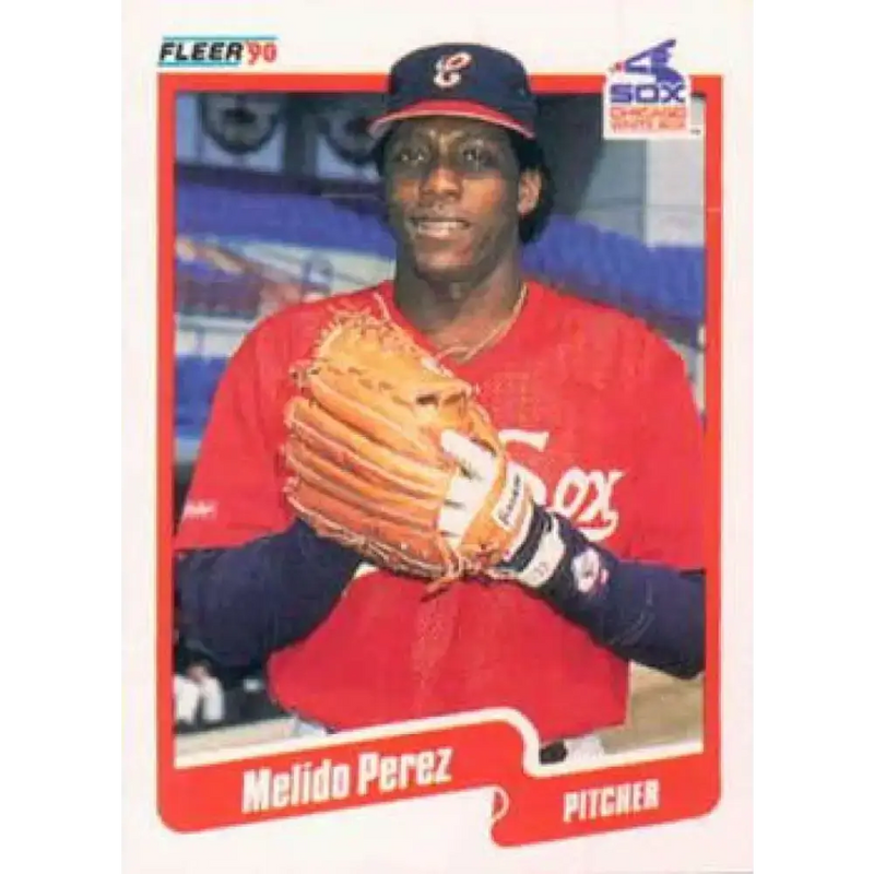 1990 Fleer #546 Melido Perez NM-MT Chicago White Sox Baseball Card - Baseball Card Single