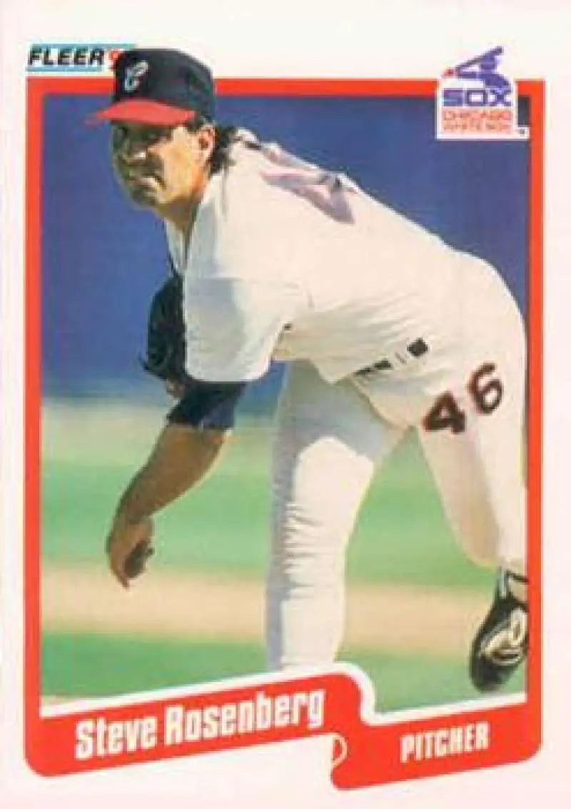1990 Fleer #547 Steve Rosenberg NM-MT Chicago White Sox Baseball Card - Baseball Card Single