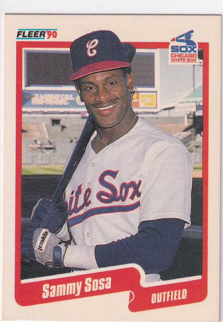 1990 FLEER #548 SAMMY SOSA- CHICAGO WHITE SOX - Baseball Card Single