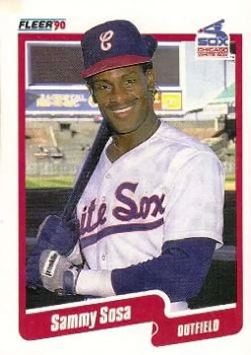 1990 Fleer #548 Sammy Sosa NM-MT RC Rookie Chicago White Sox Baseball Card - Baseball Card Single