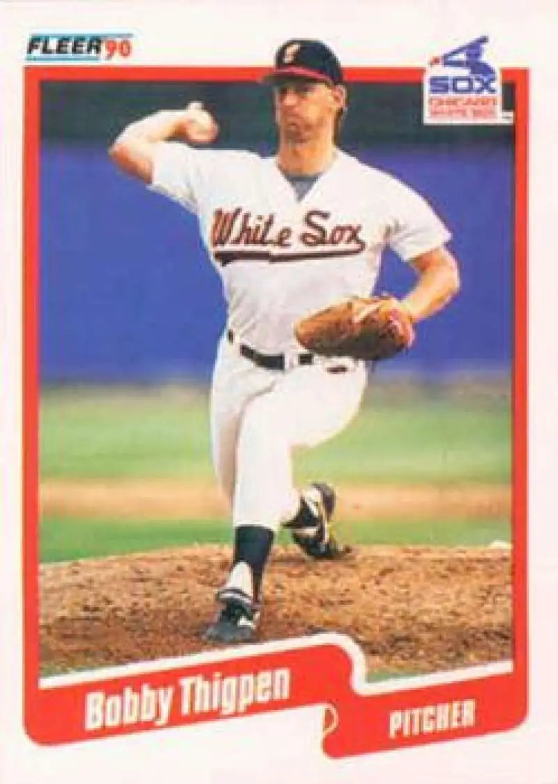 1990 Fleer #549 Bobby Thigpen NM-MT Chicago White Sox Baseball Card - Baseball Card Single