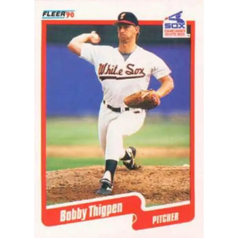 1990 Fleer #549 Bobby Thigpen NM-MT Chicago White Sox Baseball Card - Baseball Card Single