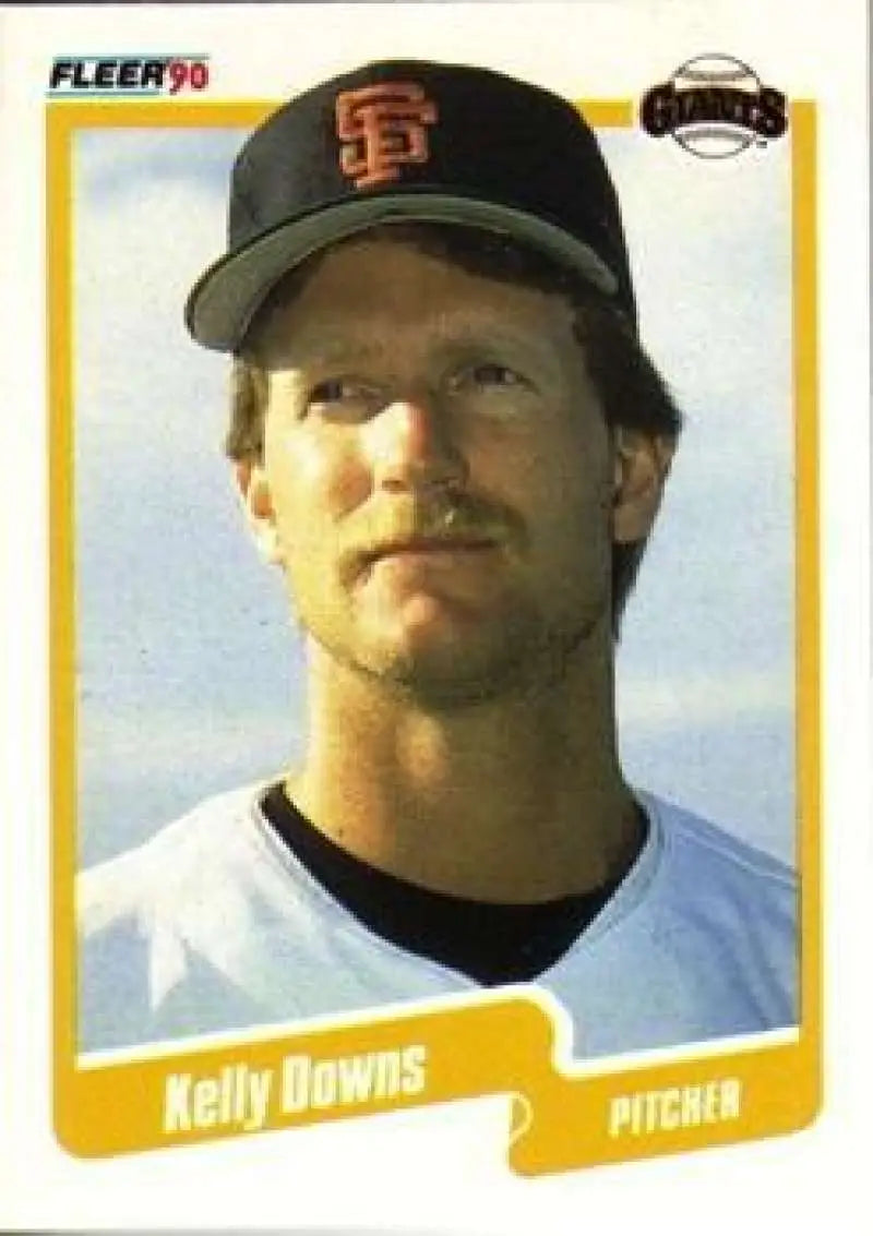 1990 Fleer #55 Kelly Downs NM-MT San Francisco Giants Baseball Card - Baseball Card Single