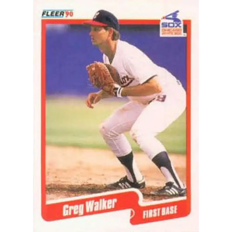 1990 Fleer #551 Greg Walker NM-MT Chicago White Sox Baseball Card - Baseball Card Single