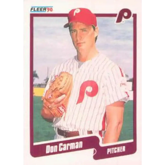 1990 Fleer #552 Don Carman NM-MT Philadelphia Phillies Baseball Card - Baseball Card Single