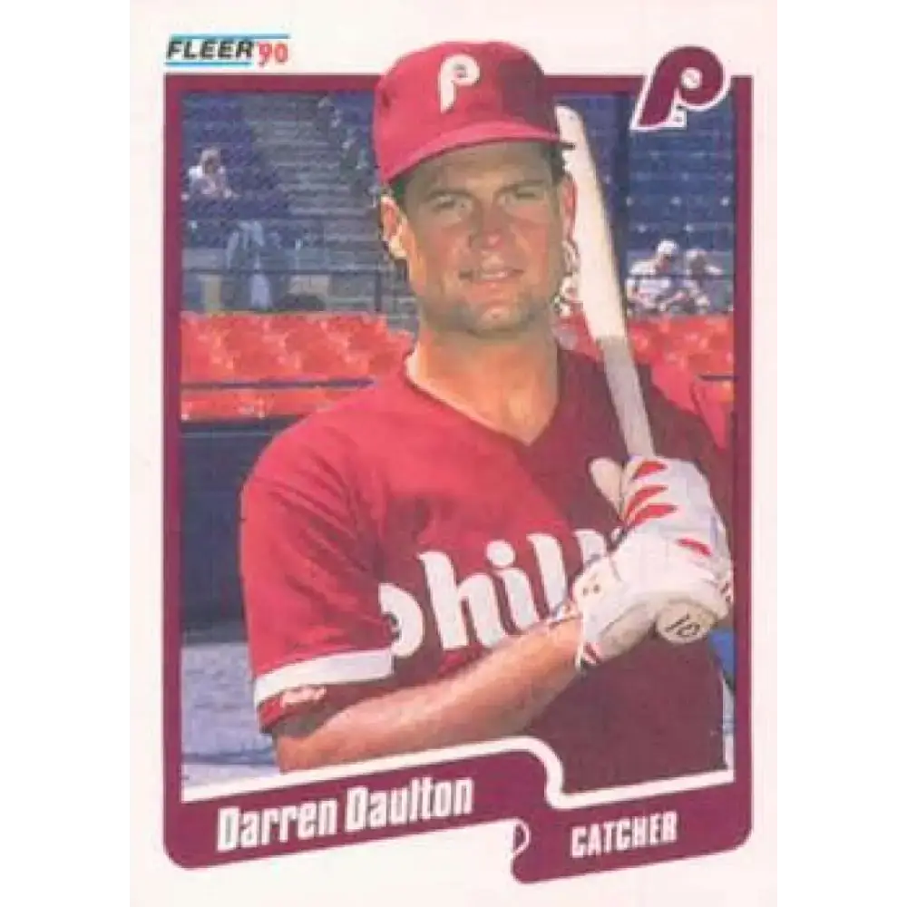1990 Fleer #555 Darren Daulton NM-MT Philadelphia Phillies Baseball Card - Baseball Card Single