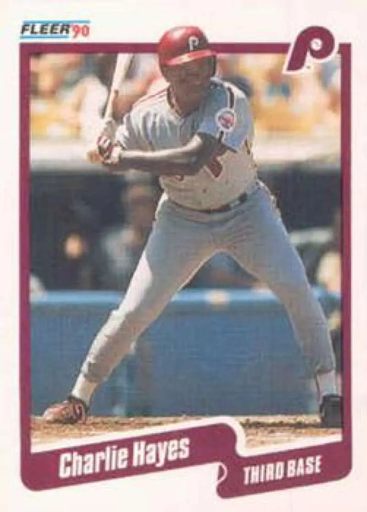 1990 Fleer #558 Charlie Hayes NM-MT Philadelphia Phillies Baseball Card