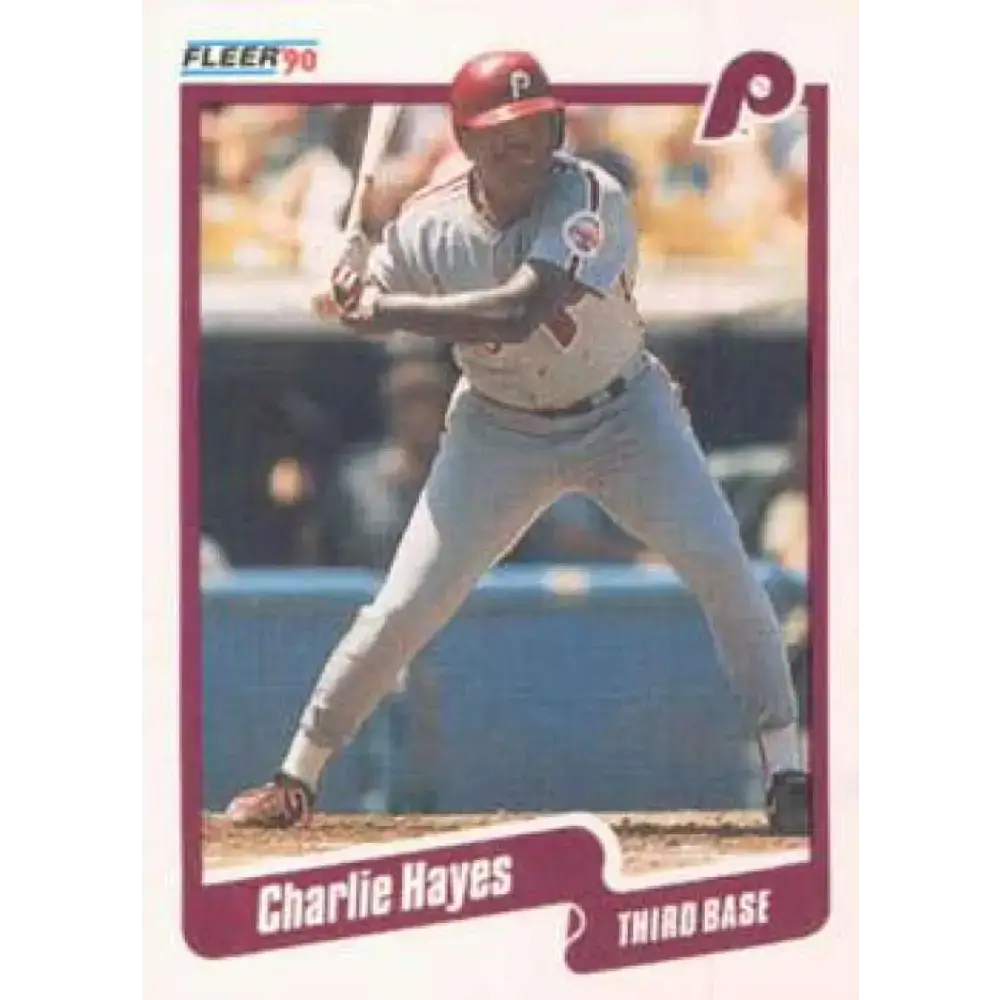 1990 Fleer #558 Charlie Hayes NM-MT Philadelphia Phillies Baseball Card - Baseball Card Single
