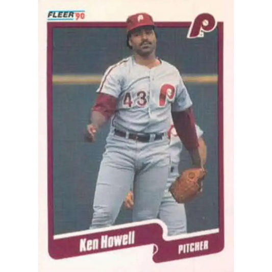 1990 Fleer #561 Ken Howell NM-MT Philadelphia Phillies Baseball Card - Baseball Card Single