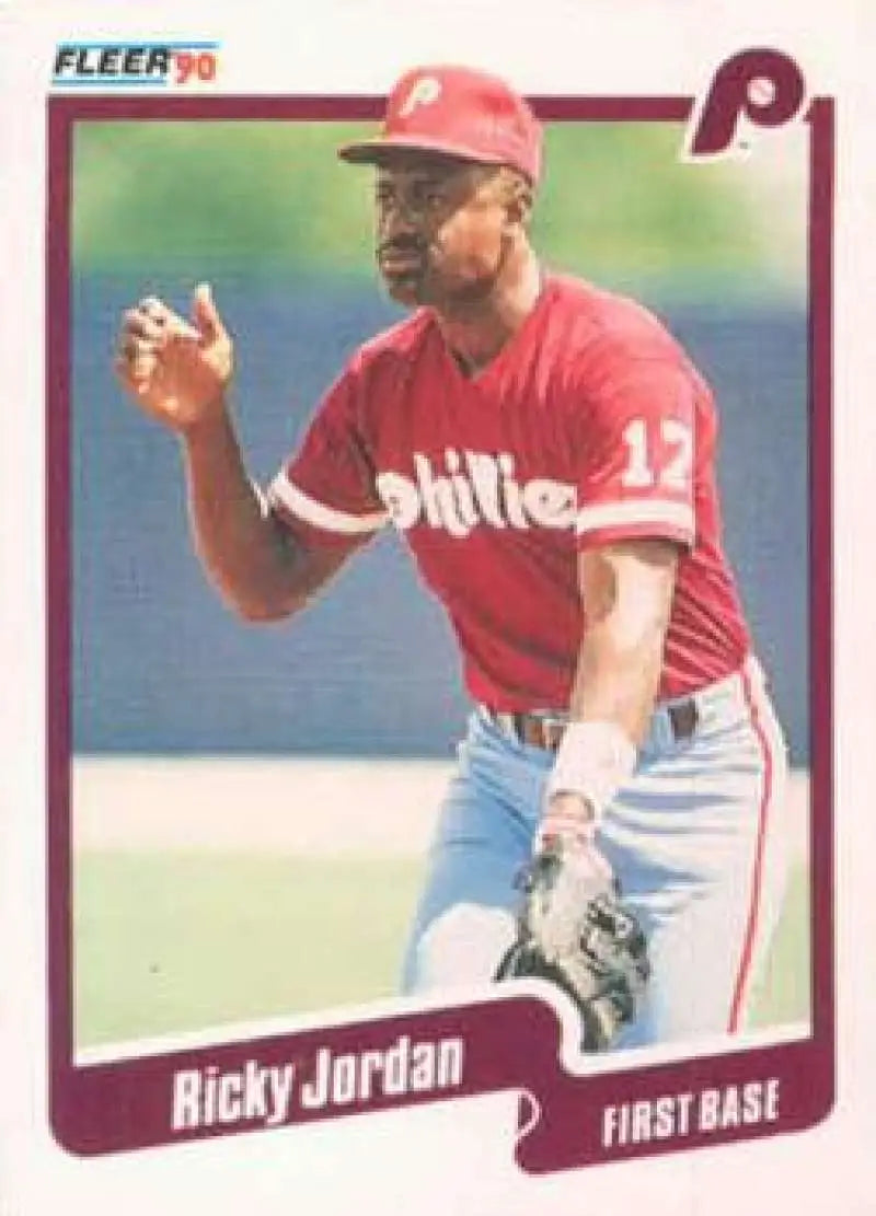 1990 Fleer #564 Ricky Jordan NM-MT Philadelphia Phillies Baseball Card