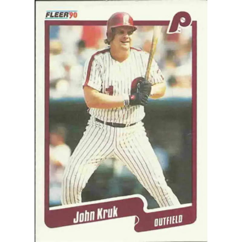 1990 Fleer #565 John Kruk NM-MT Philadelphia Phillies Baseball Card - Baseball Card Single