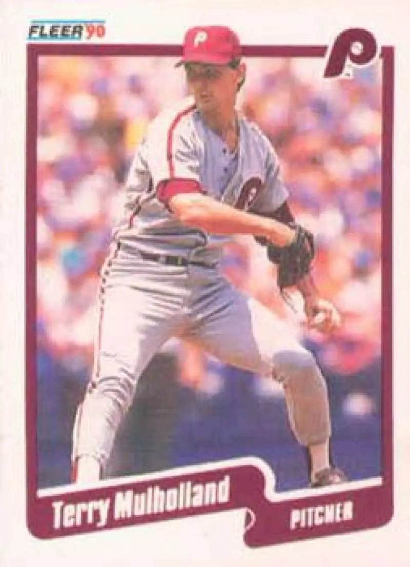 1990 Fleer #568 Terry Mulholland NM-MT Philadelphia Phillies Baseball Card - Baseball Card Single