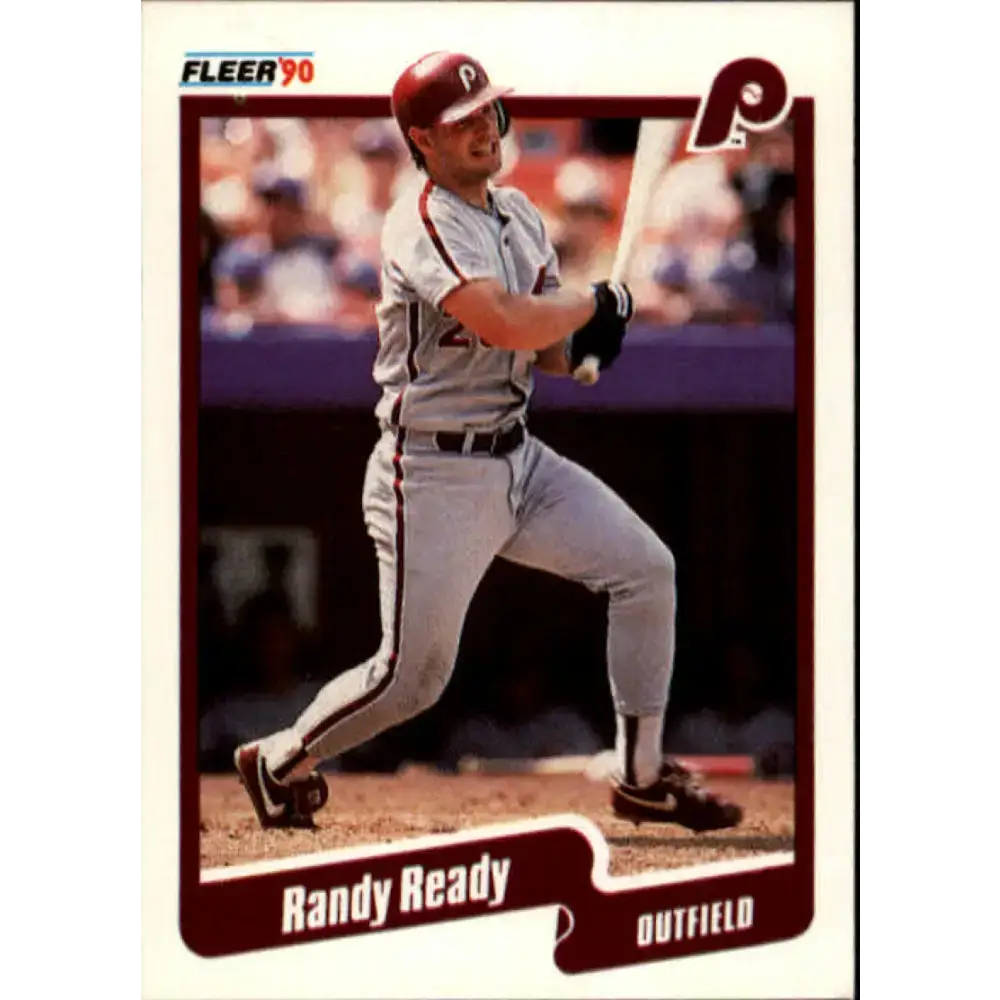 1990 Fleer #571 Randy Ready NM-MT Philadelphia Phillies Baseball Card - Baseball Card Single