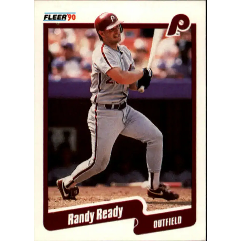 1990 Fleer #571 Randy Ready NM-MT Philadelphia Phillies Baseball Card - Baseball Card Single