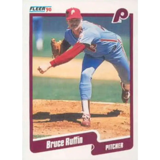 1990 Fleer #572 Bruce Ruffin NM-MT Philadelphia Phillies Baseball Card - Baseball Card Single