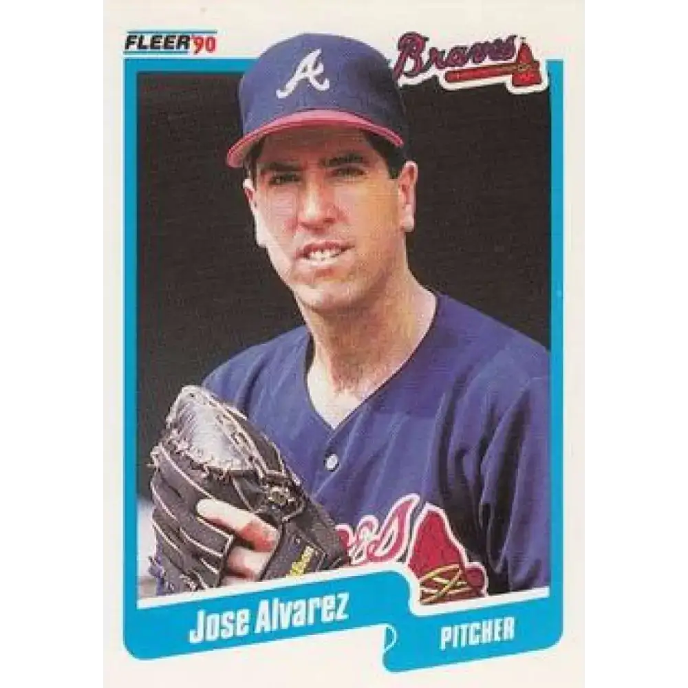1990 Fleer #574 Jose Alvarez UER NM-MT Atlanta Braves Baseball Card - Baseball Card Single