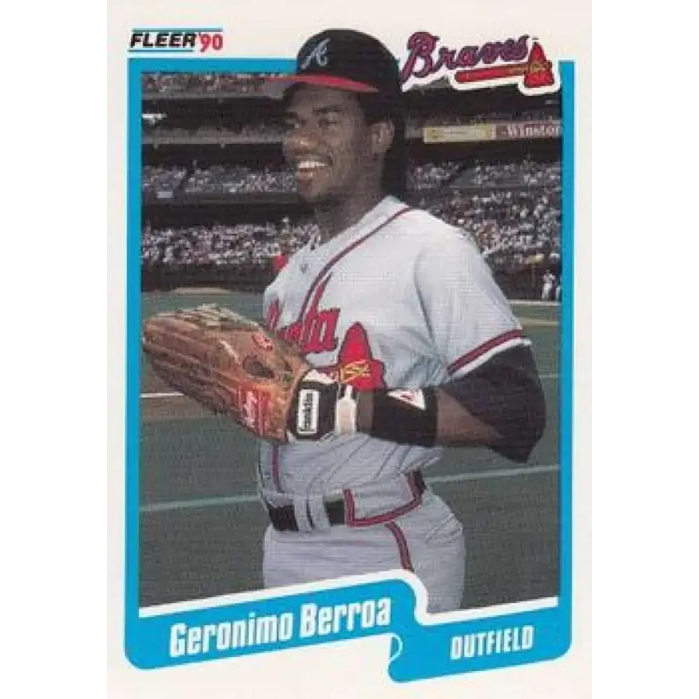1990 Fleer #575 Geronimo Berroa NM-MT Atlanta Braves Baseball Card - Baseball Card Single