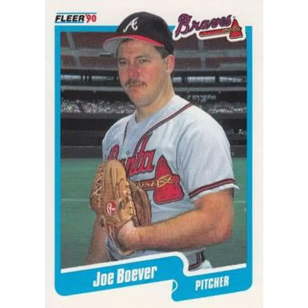 1990 Fleer #577 Joe Boever NM-MT Atlanta Braves Baseball Card - Baseball Card Single