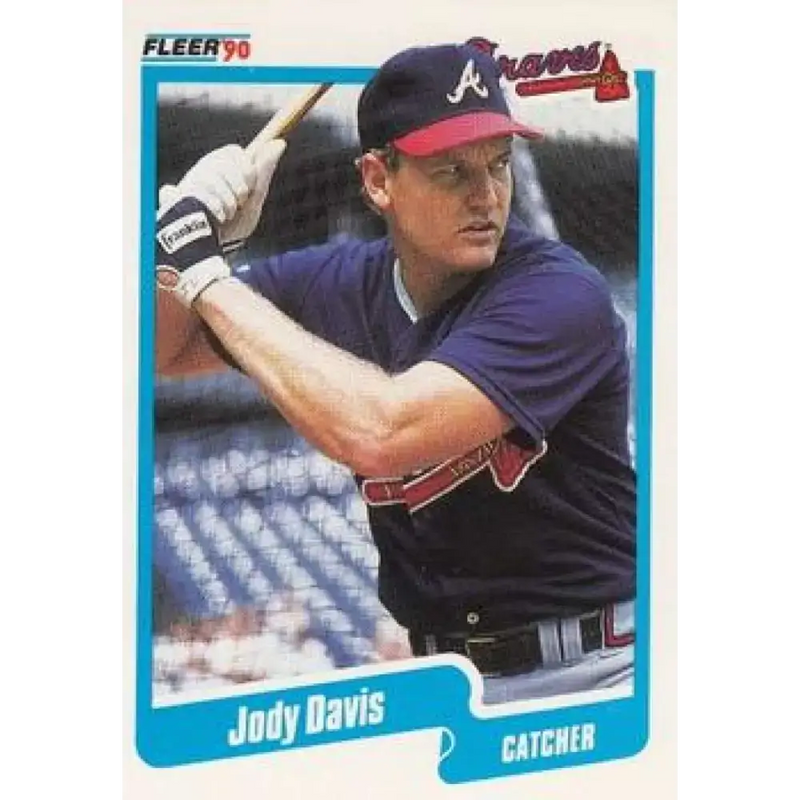 1990 Fleer #579 Jody Davis NM-MT Atlanta Braves Baseball Card - Baseball Card Single