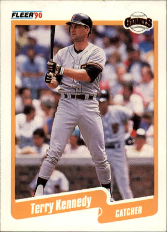 1990 Fleer #58 Terry Kennedy NM-MT San Francisco Giants Baseball Card - Baseball Card Single