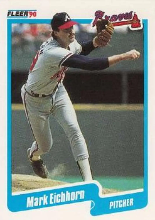 1990 Fleer #580 Mark Eichhorn NM-MT Atlanta Braves Baseball Card