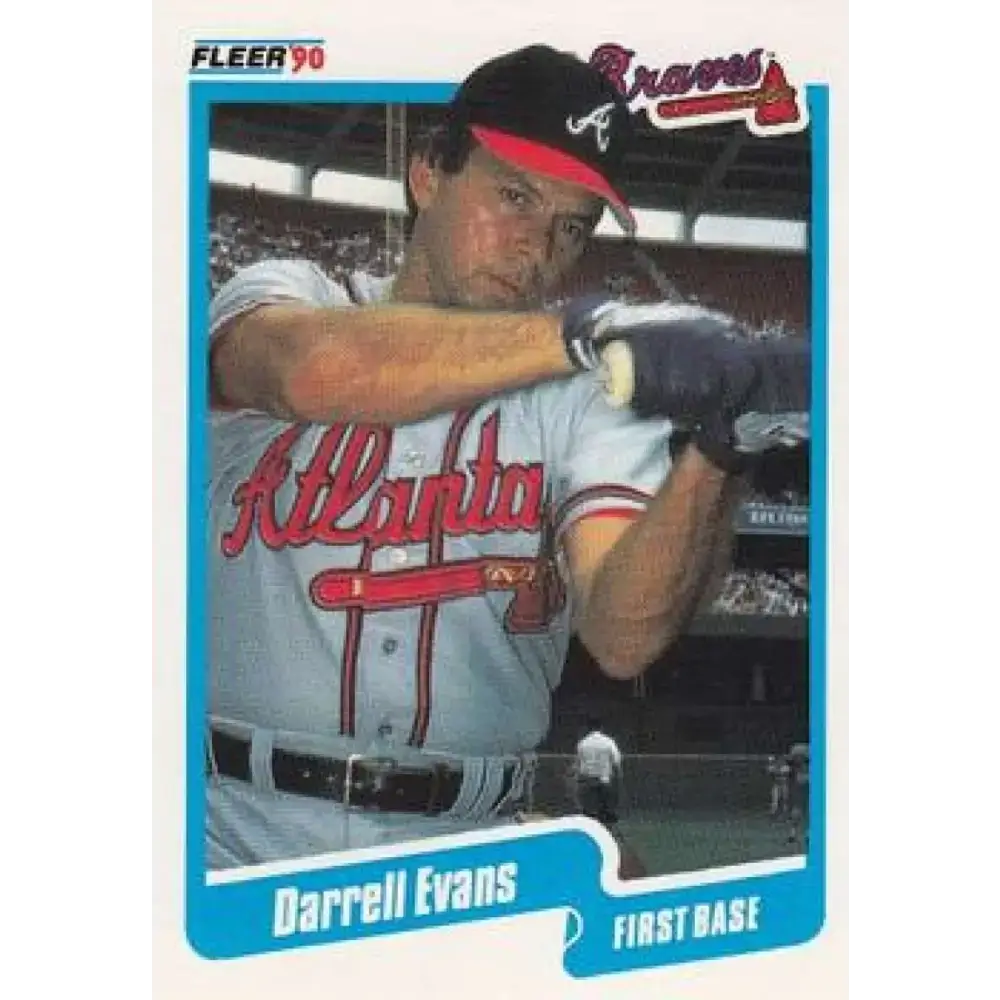 1990 Fleer #581 Darrell Evans NM-MT Atlanta Braves Baseball Card - Baseball Card Single