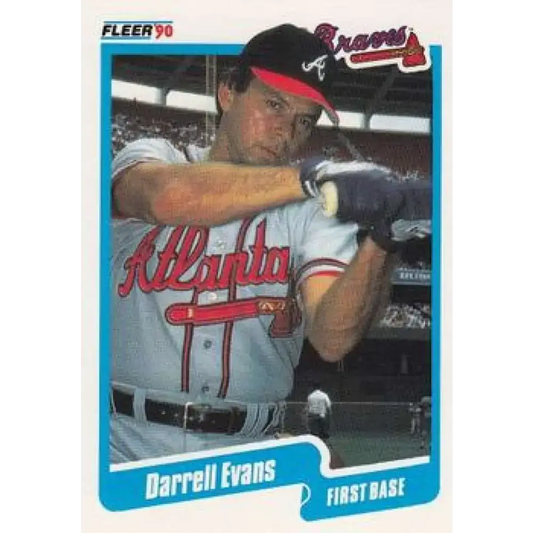 1990 Fleer #581 Darrell Evans NM-MT Atlanta Braves Baseball Card - Baseball Card Single