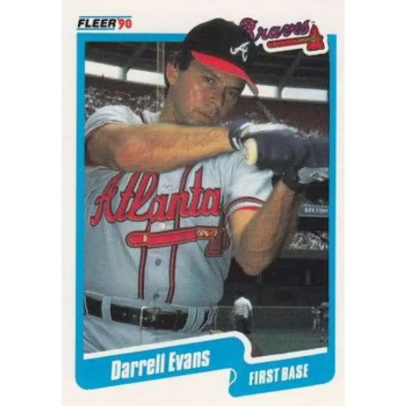 1990 Fleer #581 Darrell Evans NM-MT Atlanta Braves Baseball Card - Baseball Card Single