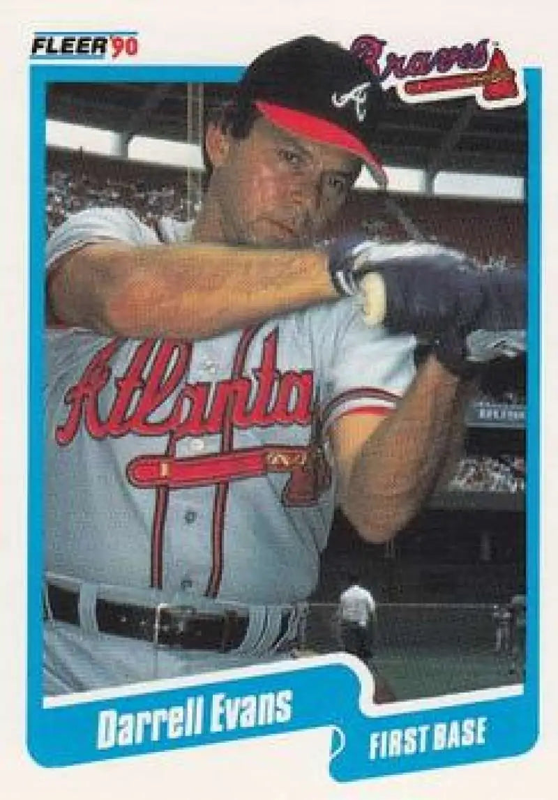 1990 Fleer #581 Darrell Evans NM-MT Atlanta Braves Baseball Card - Baseball Card Single