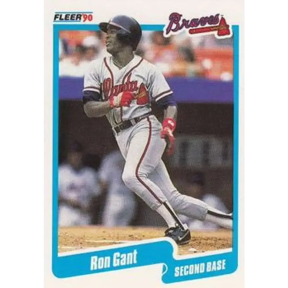 1990 Fleer #582 Ron Gant NM-MT Atlanta Braves Baseball Card - Baseball Card Single