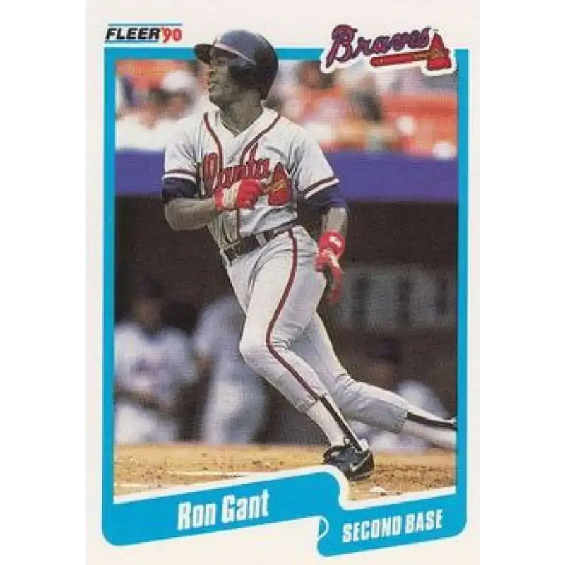 1990 Fleer #582 Ron Gant NM-MT Atlanta Braves Baseball Card - Baseball Card Single
