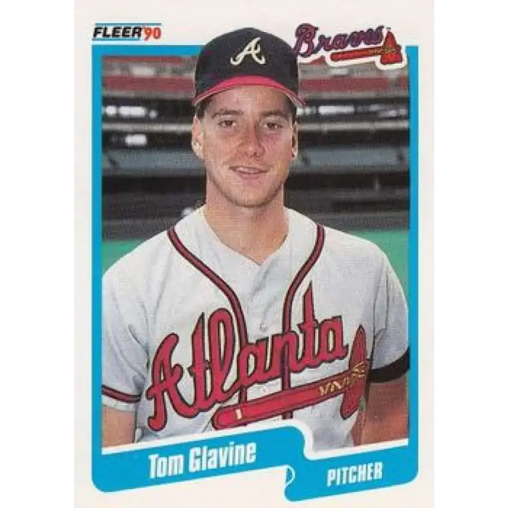 1990 Fleer #583 Tom Glavine NM-MT Atlanta Braves Baseball Card - Baseball Card Single