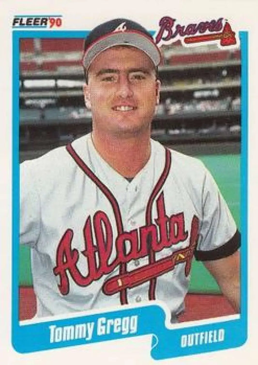 1990 Fleer #585 Tommy Gregg NM-MT Atlanta Braves Baseball Card