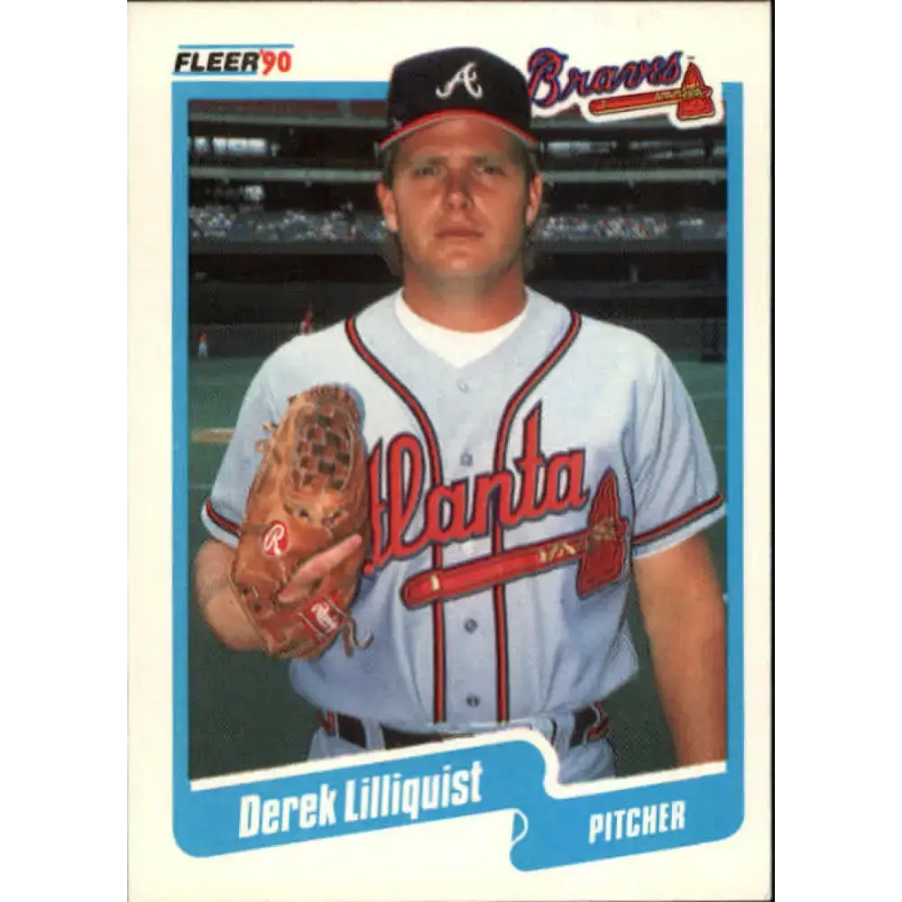 1990 Fleer #588 Derek Lilliquist NM-MT Atlanta Braves Baseball Card - Baseball Card Single