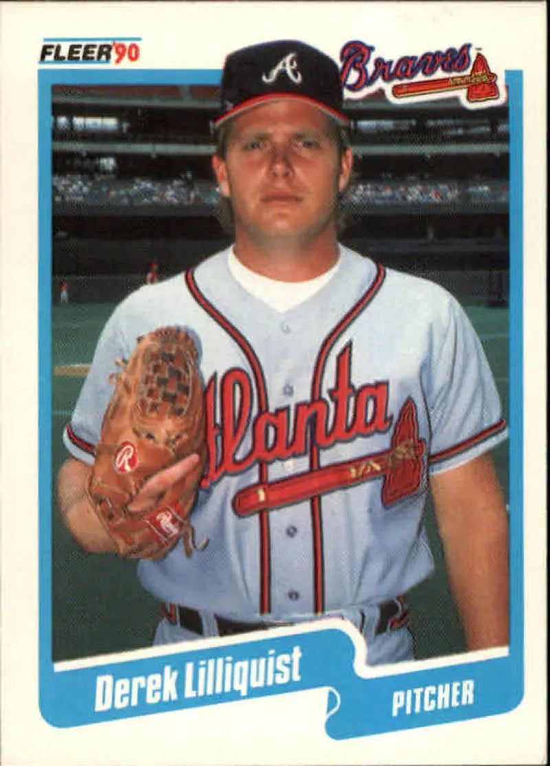 1990 Fleer #588 Derek Lilliquist NM-MT Atlanta Braves Baseball Card - Baseball Card Single