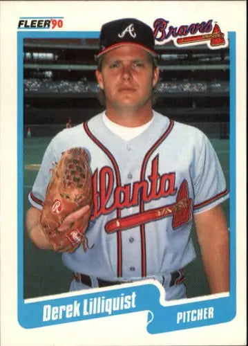 Original gloss 1990 Fleer Derek Lilliquist NM-MT Braves baseball card image