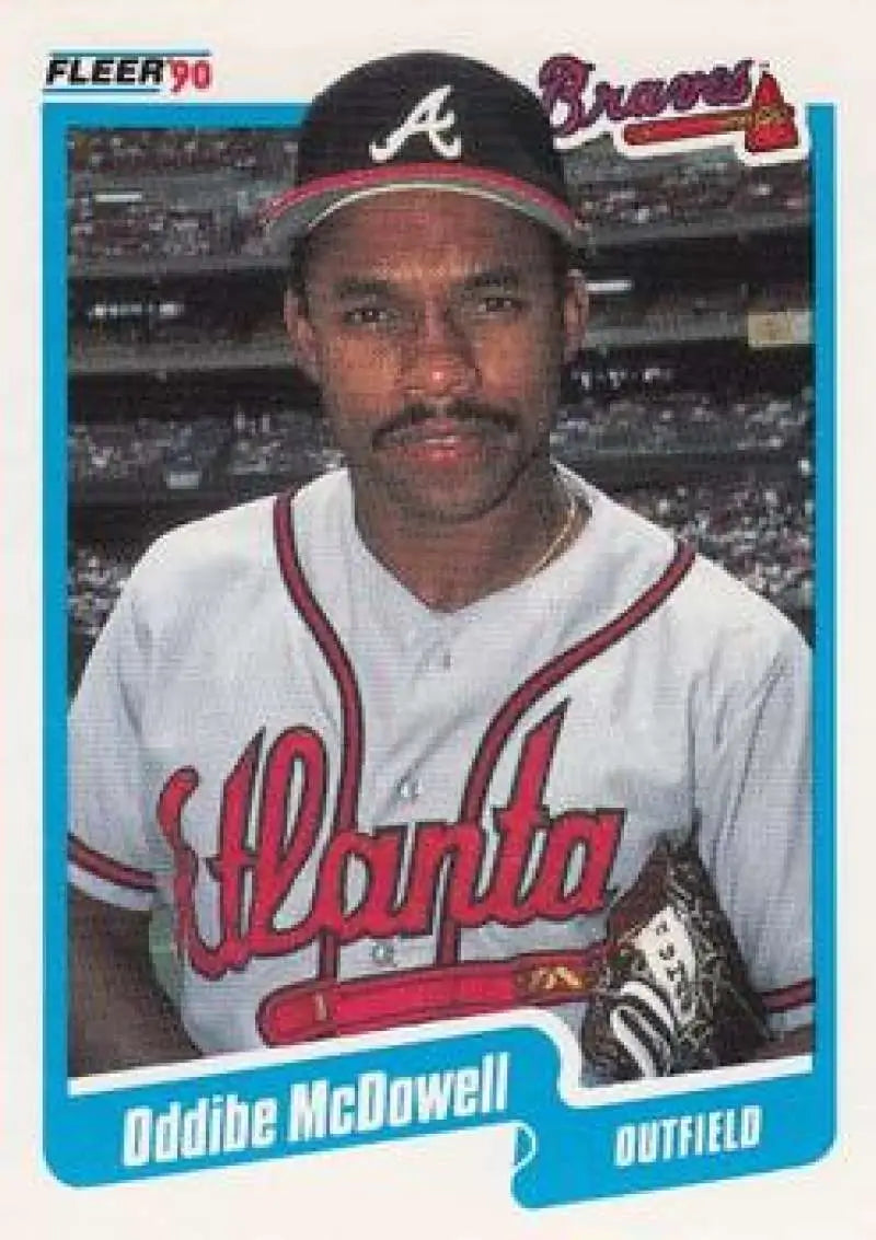 1990 Fleer #589 Oddibe McDowell NM-MT Atlanta Braves Baseball Card - Baseball Card Single