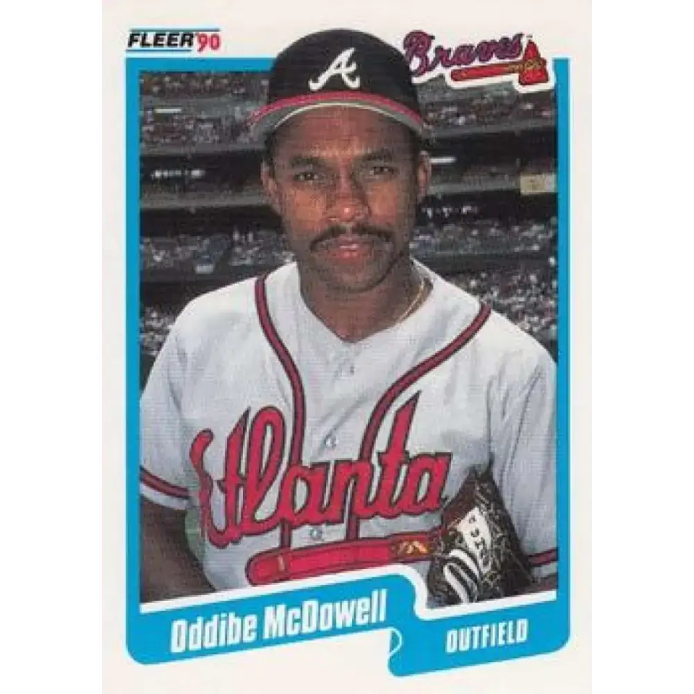 1990 Fleer #589 Oddibe McDowell NM-MT Atlanta Braves Baseball Card - Baseball Card Single