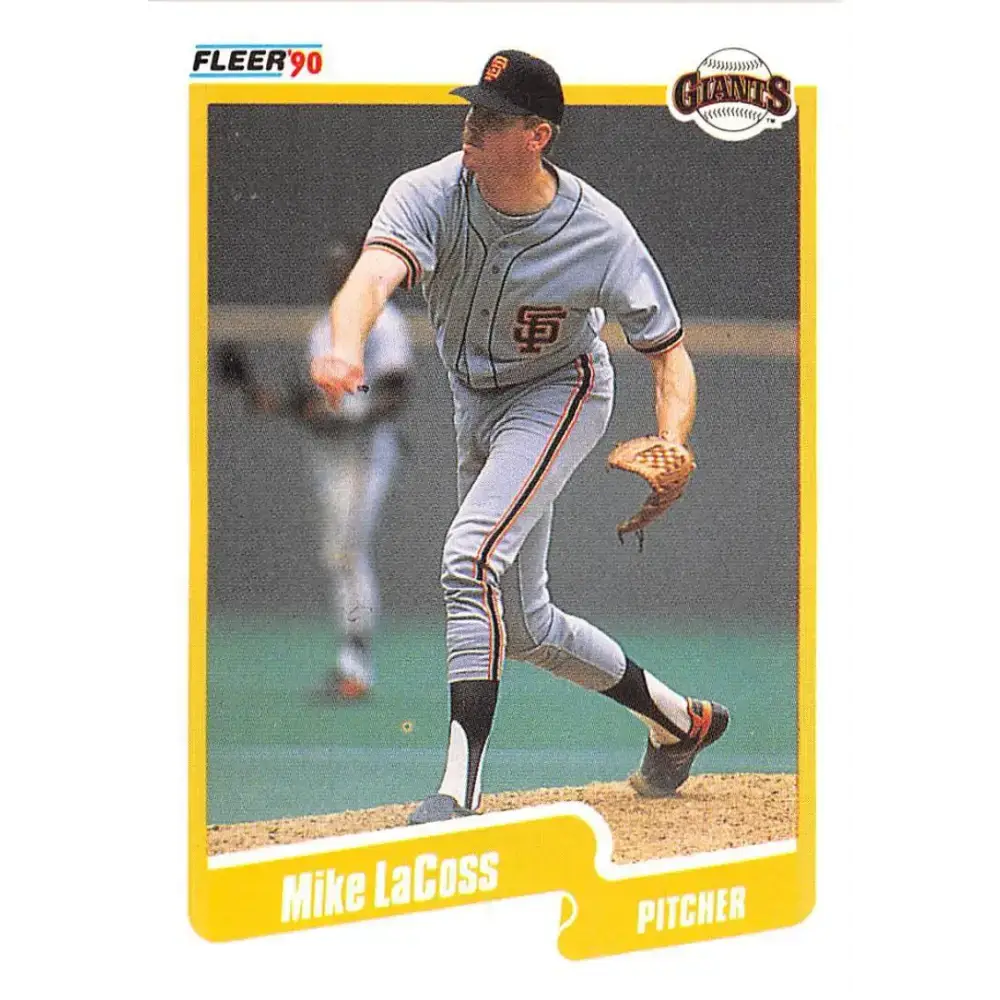 1990 Fleer #59 Mike LaCoss NM-MT San Francisco Giants Baseball Card - Baseball Card Single