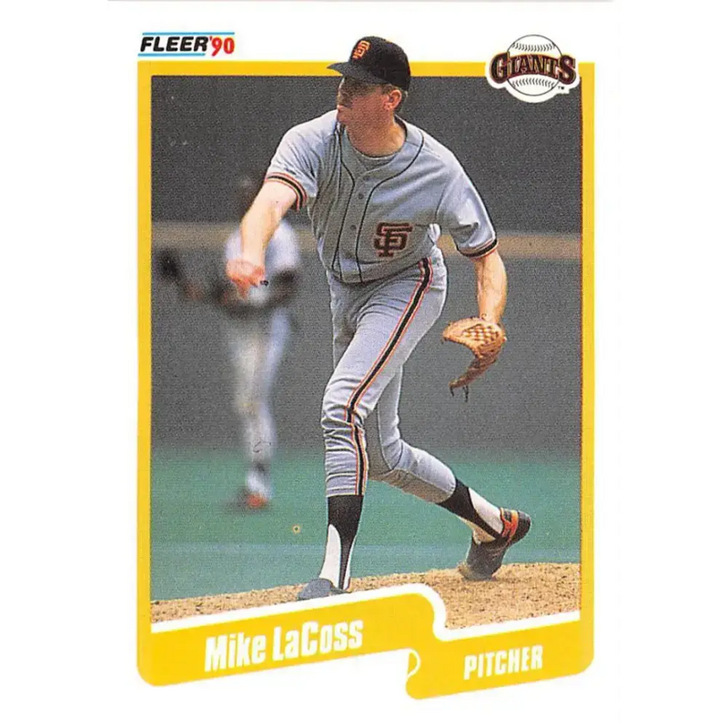 1990 Fleer #59 Mike LaCoss NM-MT San Francisco Giants Baseball Card - Baseball Card Single