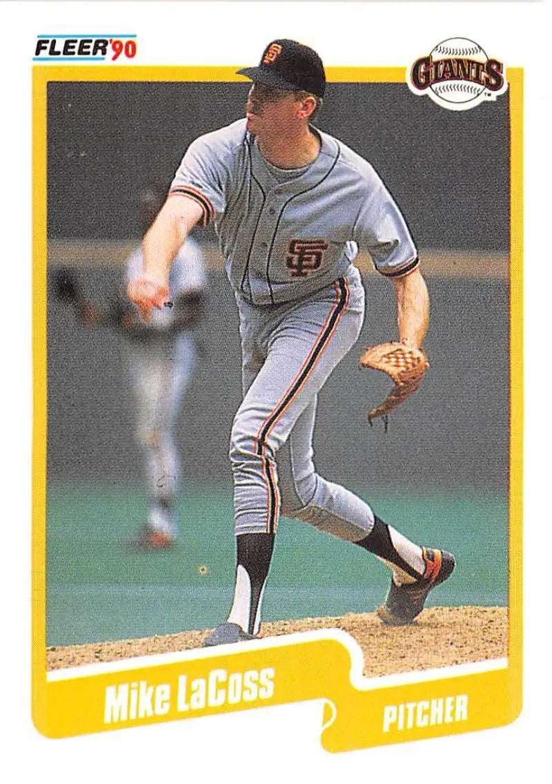 1990 Fleer #59 Mike LaCoss NM-MT San Francisco Giants Baseball Card - Baseball Card Single