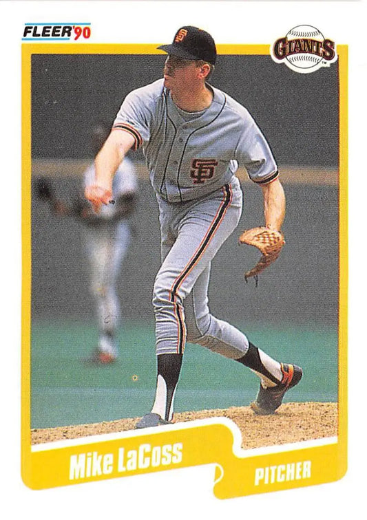 1990 Fleer #59 Mike LaCoss NM-MT San Francisco Giants Baseball Card - Baseball Card Single