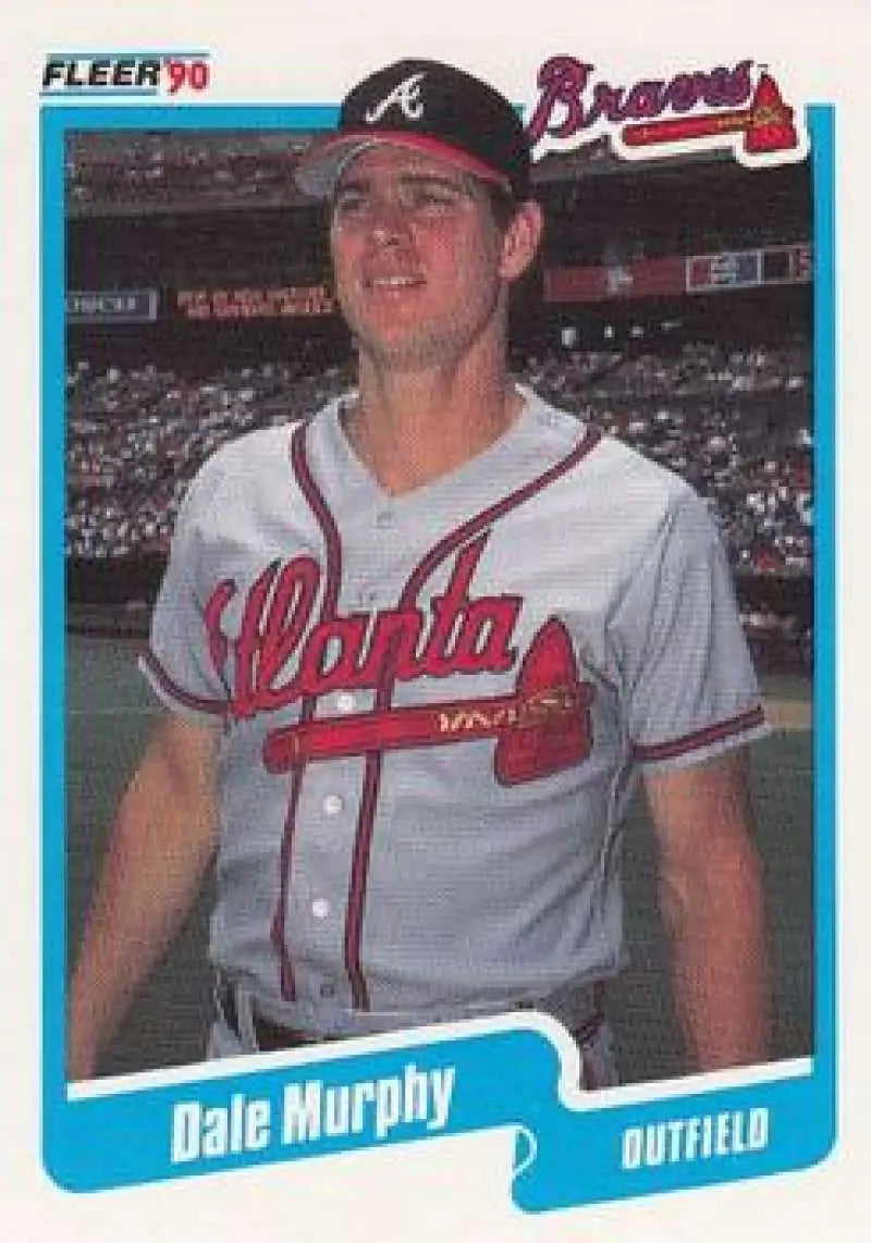 1990 Fleer #591 Dale Murphy NM-MT Atlanta Braves Baseball Card - Baseball Card Single