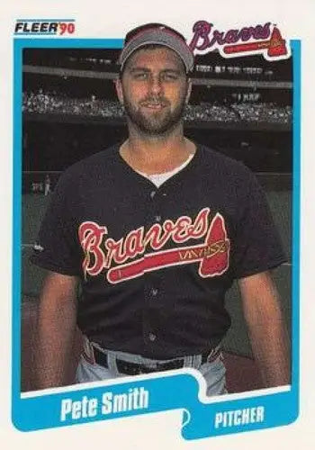 1990 Fleer #594 Pete Smith NM-MT Braves - Baseball Card Single