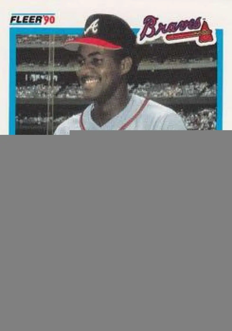 1990 Fleer #597 Andres Thomas NM-MT Atlanta Braves Baseball Card - Baseball Card Single