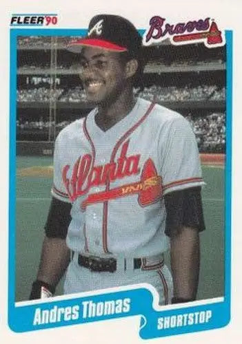 1990 Fleer #597 Andres Thomas NM-MT Braves - Baseball Card Single