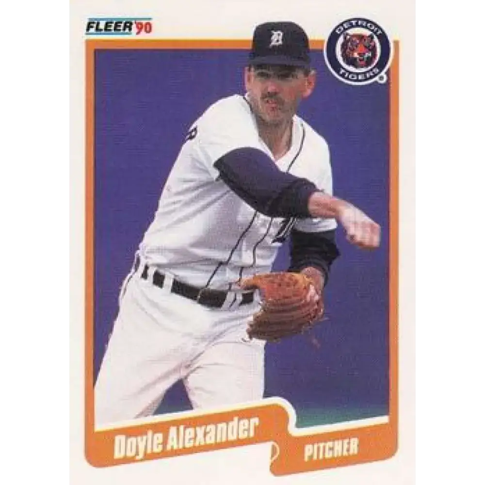 1990 Fleer #599 Doyle Alexander NM-MT Detroit Tigers Baseball Card - Baseball Card Single