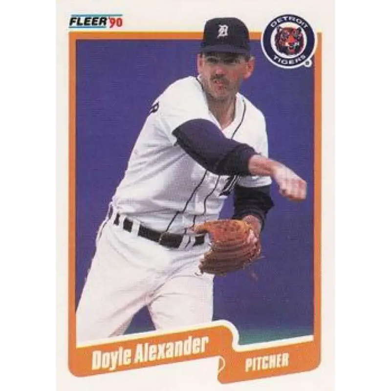 1990 Fleer #599 Doyle Alexander NM-MT Detroit Tigers Baseball Card - Baseball Card Single