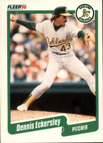 1990 Fleer #6 Dennis Eckersley NM-MT Athletics ID:21805 - Baseball Card Single