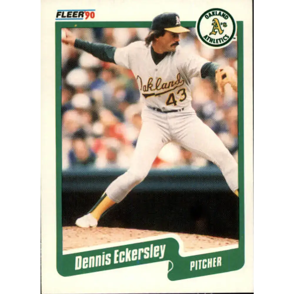 1990 Fleer #6 Dennis Eckersley NM-MT Oakland Athletics Baseball Card - Baseball Card Single